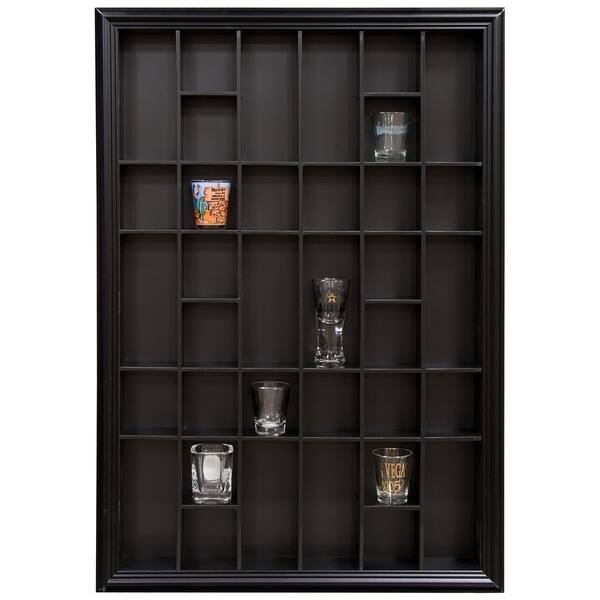 Shop Large 17x21 Black Shot Glass Case Free Shipping Today