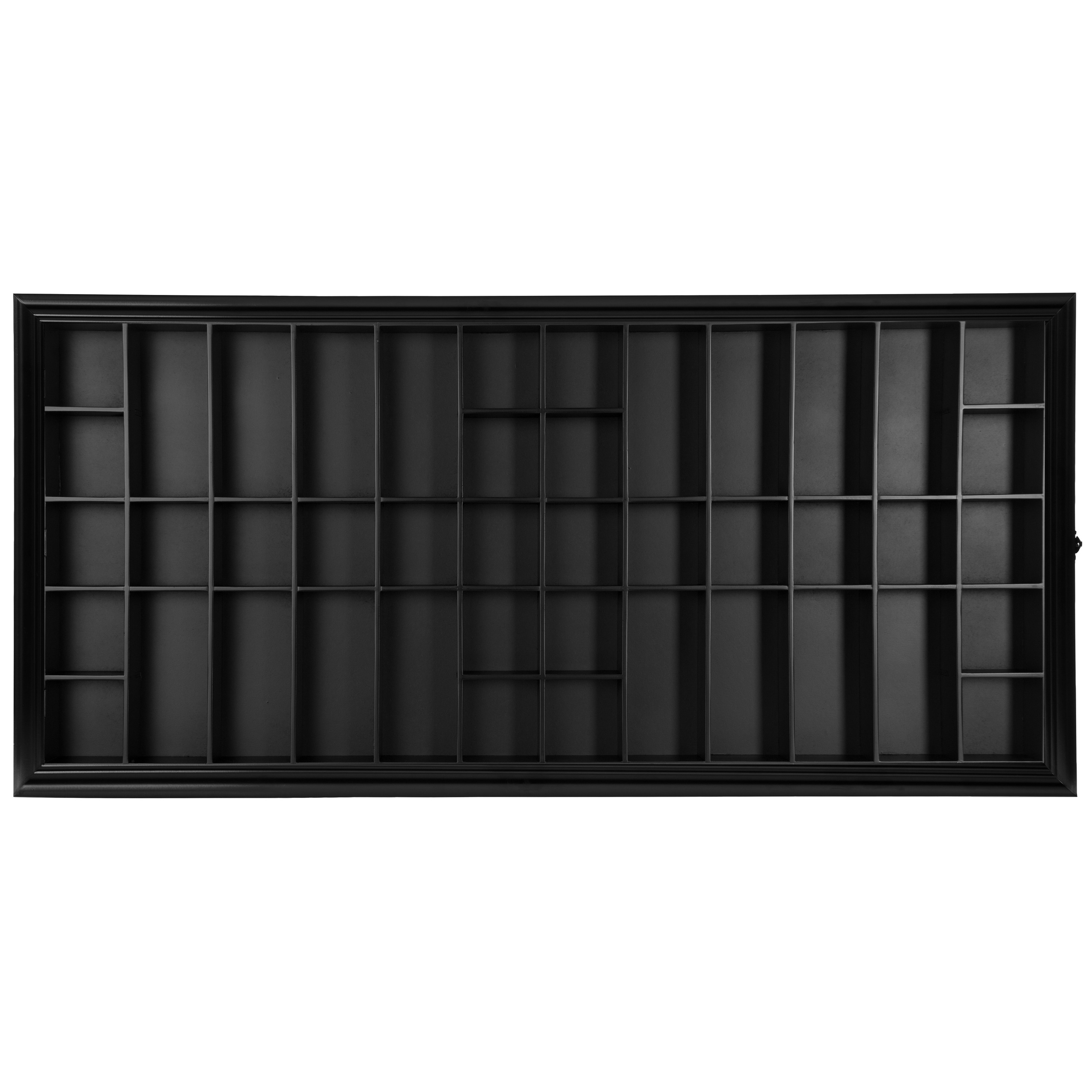 Shop Large 35x16 Black Shot Glass Case Free Shipping Today