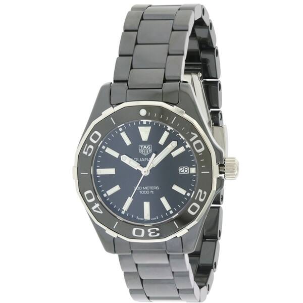 Shop Tag Heuer Aquaracer Ceramic Ladies Watch Way1390 Bh0716 Overstock 17804114