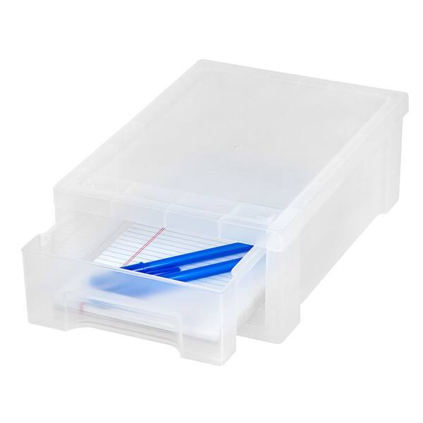Shop Iris Small Desktop Stacking Drawer 6 Pack Clear Free