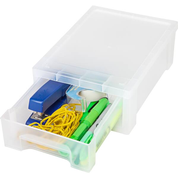 Shop Iris Small Desktop Stacking Drawer 6 Pack Clear Free