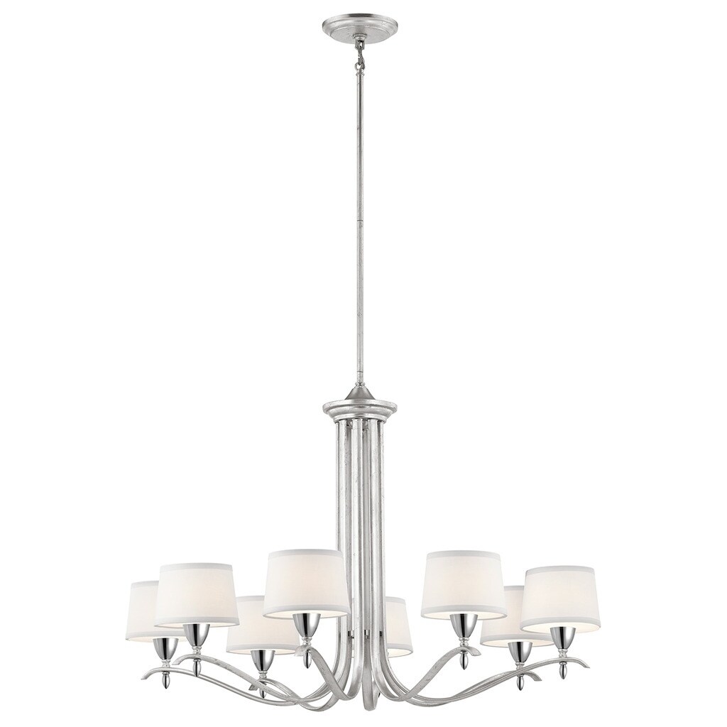 Kichler Lighting Cordova Collection 8-light Silver Leaf Chandelier - Chandeliers For Bedrooms by Overstock.com