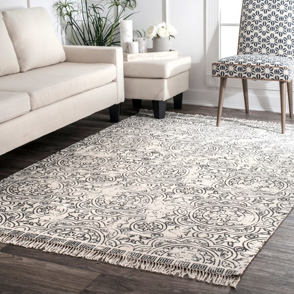 Shop nuLOOM Ivory Handmade Flatweave Vintage Fading Floral Sunflowers