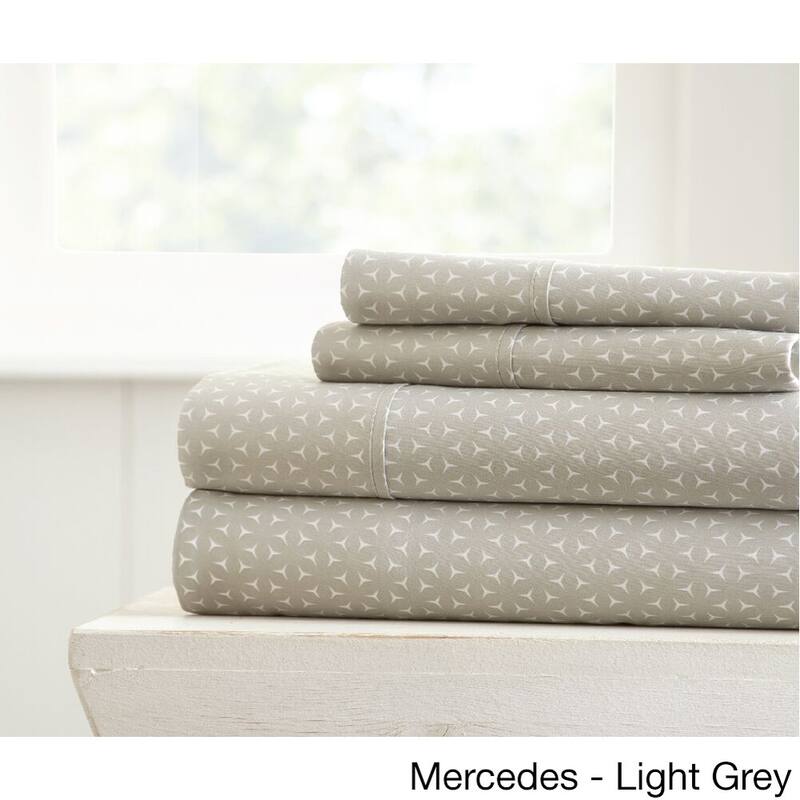 Becky Cameron Ultra Soft Printed 4-piece Deep Pocket Bed Sheet Set