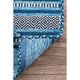 preview thumbnail 6 of 18, Nuloom Contemporary Flatweave Handmade Diamond Bands Solid Area Rug