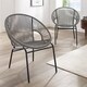 Corvus Sarcelles Woven Wicker Patio Chairs (Set of 2) - Thumbnail 8