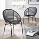 Corvus Sarcelles Woven Wicker Patio Chairs (Set of 2) - Thumbnail 6