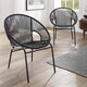 Corvus Sarcelles Woven Wicker Patio Chairs (Set of 2) - Thumbnail 5