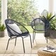 Corvus Sarcelles Woven Wicker Patio Chairs (Set of 2) - Thumbnail 2