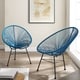 Sarcelles Modern Wicker Patio Chairs by Corvus (Set of 2) - Thumbnail 6