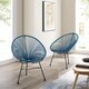 Sarcelles Modern Wicker Patio Chairs by Corvus (Set of 2) - Thumbnail 9