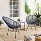 Sarcelles Modern Wicker Patio Chairs by Corvus (Set of 2) - Thumbnail 7