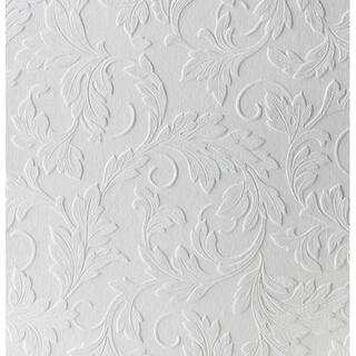 Graham & Brown Large Scrolling Leaf Paintable Wallpaper X 396 - Overstock - 17805796 Graham & Brown Large Scrolling Leaf Paintable Wallpaper X 396 - Overstock - 17805796