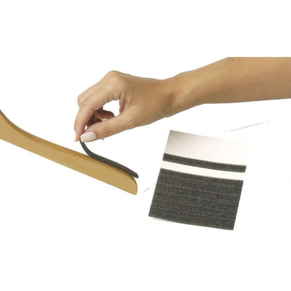 Black Foam Adhesive Non-Slip Strips, Box of 100 Foam Strips Work with Any Standard Hanger