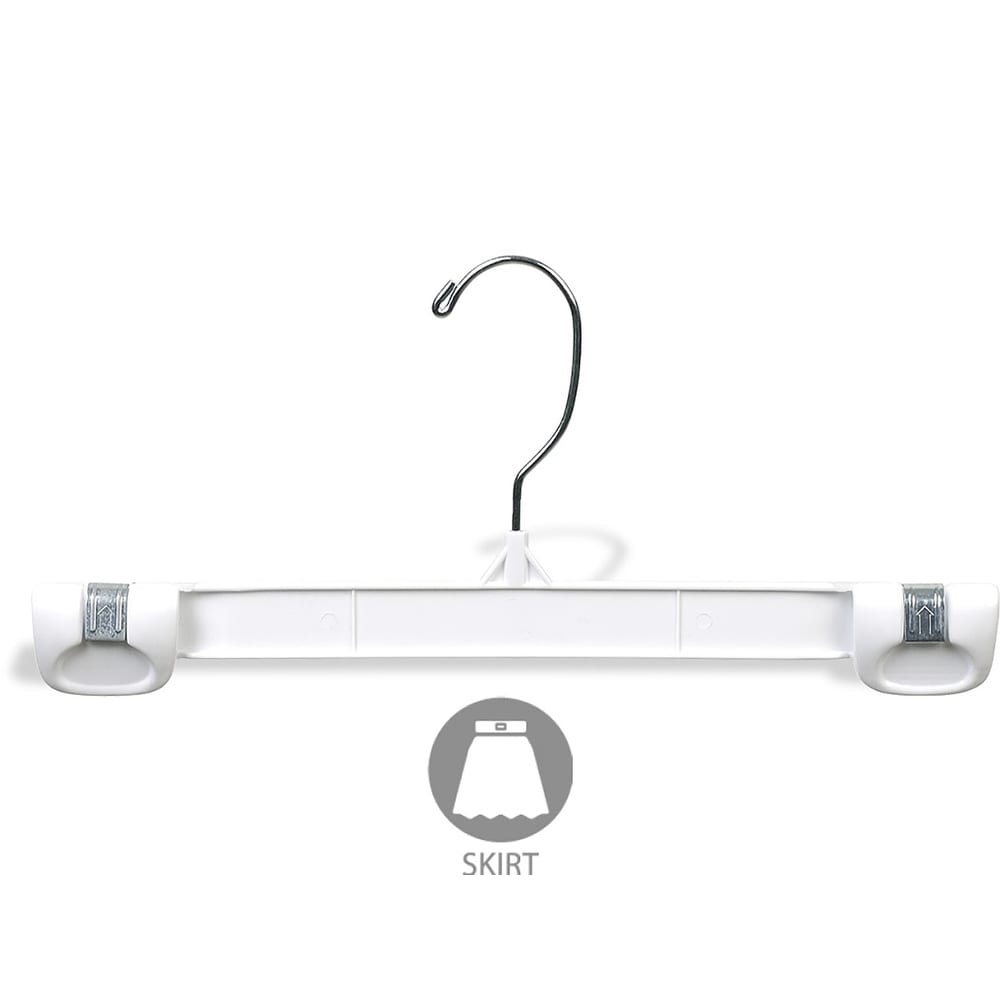 Black Plastic Display Hanger with Non-Slip Rubber Shoulder Inserts, 17  Length x 1 Thick, Chrome Hook 1 Hanger - On Sale - Bed Bath & Beyond -  31305795
