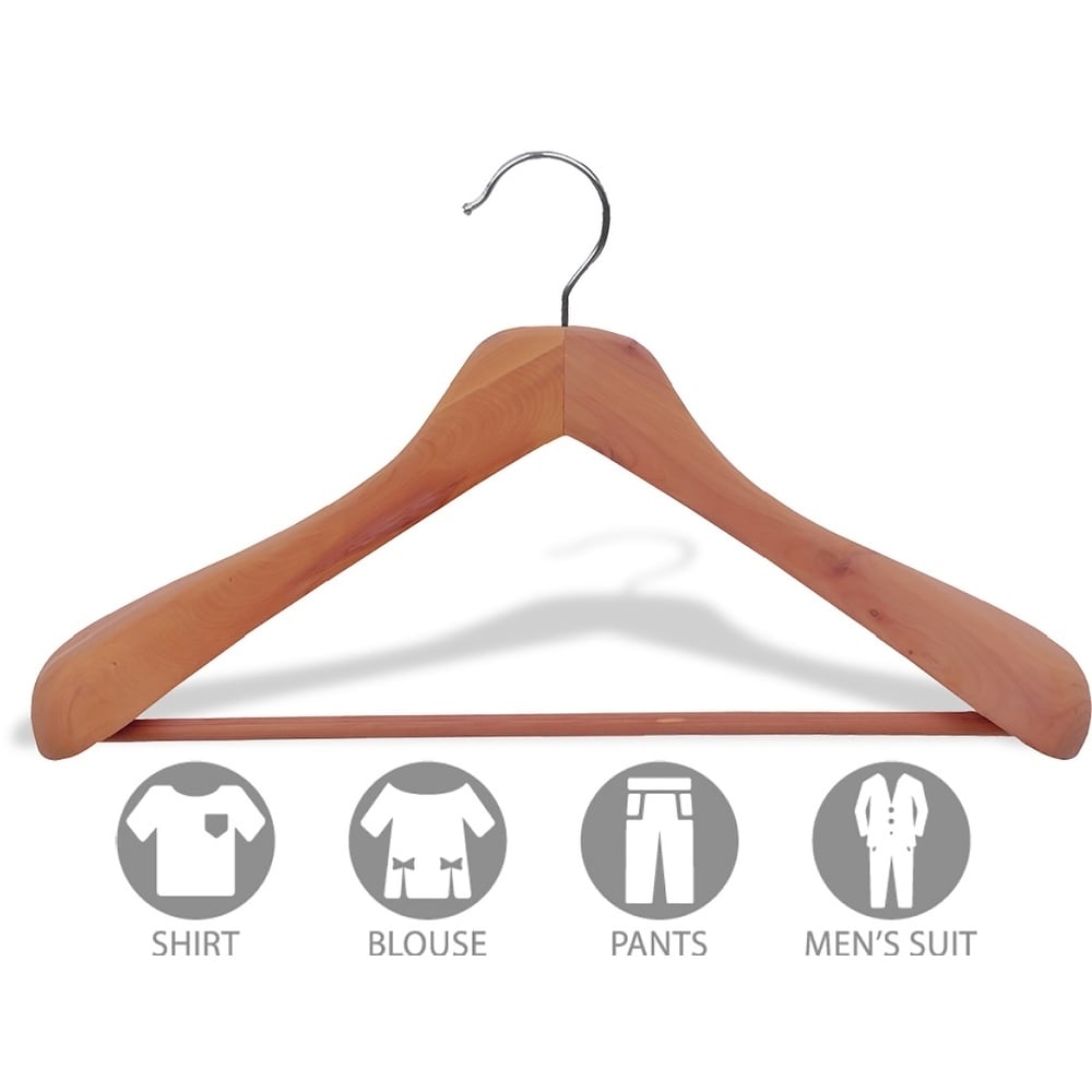 Extra Large Broad Shoulders Cedar Wooden Hangers