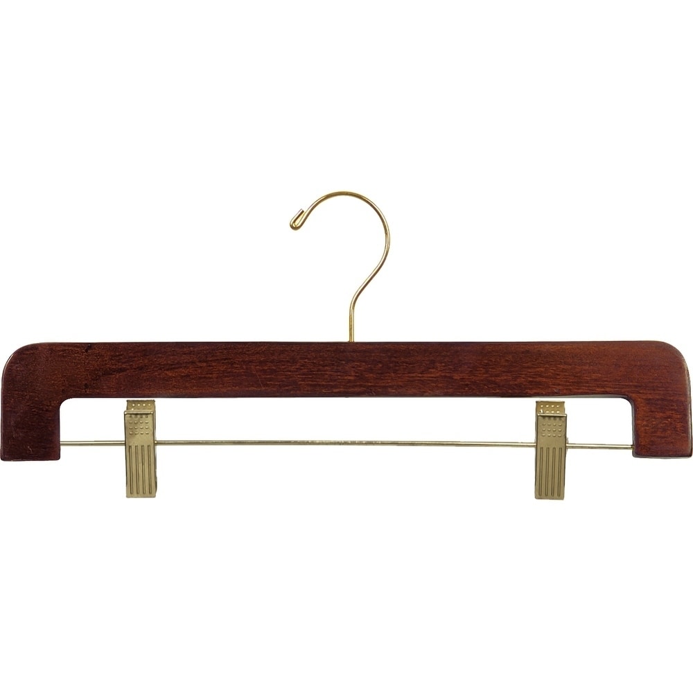 Walnut Wood Hanger,smooth Finish Coat Hanger for Closet With Brass