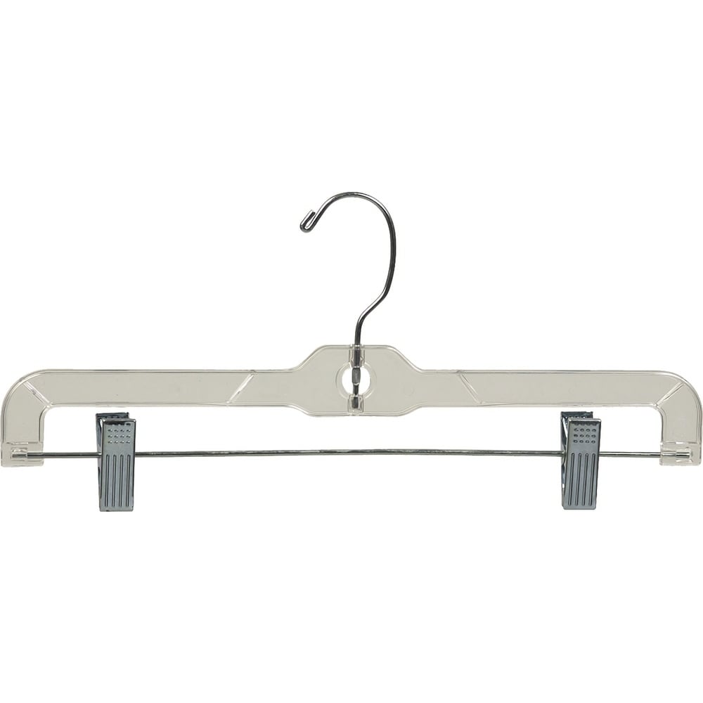 x10 Strong White Heavy Duty Plastic Adult Coat Hangers with Trouser Bar 