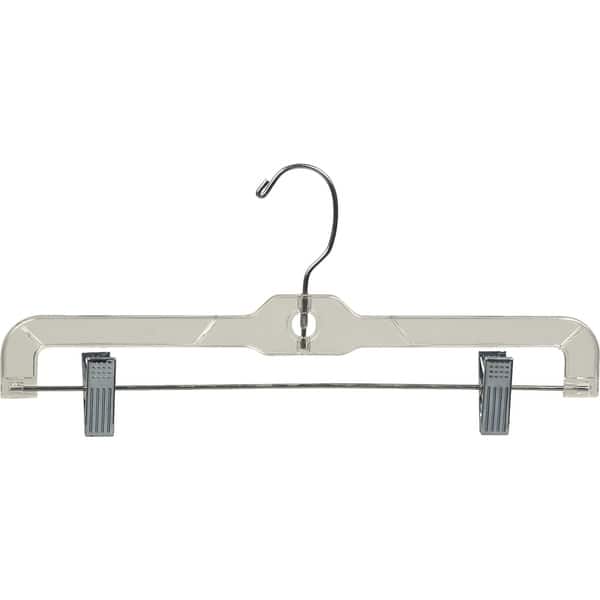 Natural Canvas Padded Hangers w/Chrome Hook & Clips - Closet