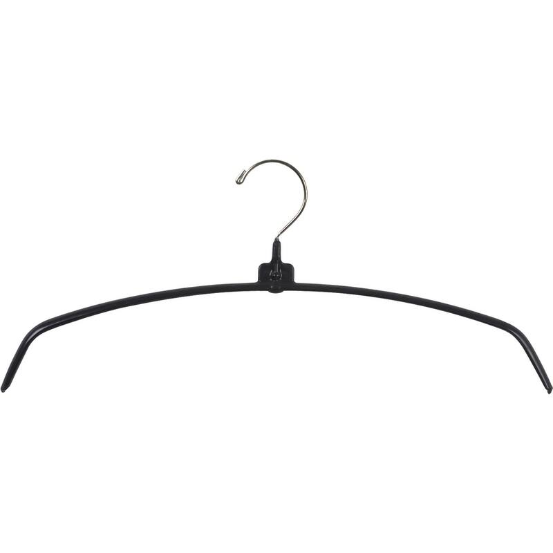 Metal Top Hanger with Non-Slip Black Rubber Coating & Swivel Hook