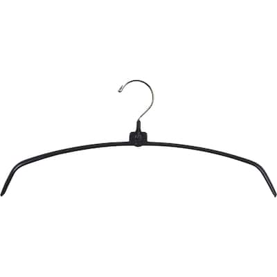 Metal Top Hanger with Non-Slip Black Rubber Coating & Swivel Hook