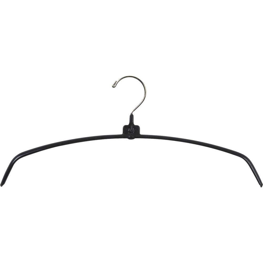Elama Home 30 Piece Rubber Non Slip Hanger with Hanging Tab in Black