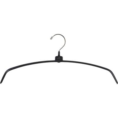 Metal Top Hanger with Non-Slip Black Rubber Coating & Swivel Hook