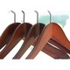The Great American Hanger Co. Concave Wooden Hangers - Set Of 50, Natural Finish, Chrome Swivel Hook
