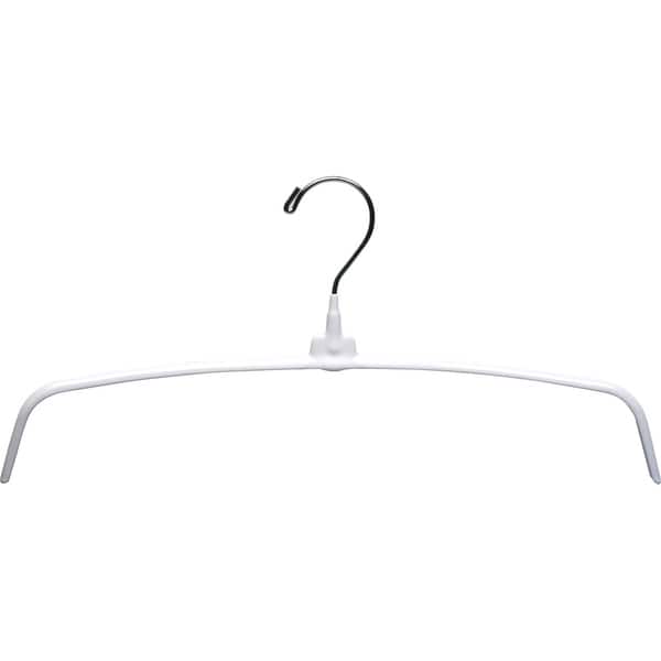 Metal Top Hanger with Non-Slip White Rubber Coating & Swivel Hook