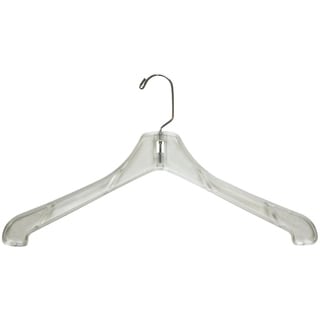 Set of 100 Clear Plastic Combo Hanger With Clips & Notches (17 X