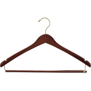 Curved Wood Suit Hanger Hangers Walnut Finish