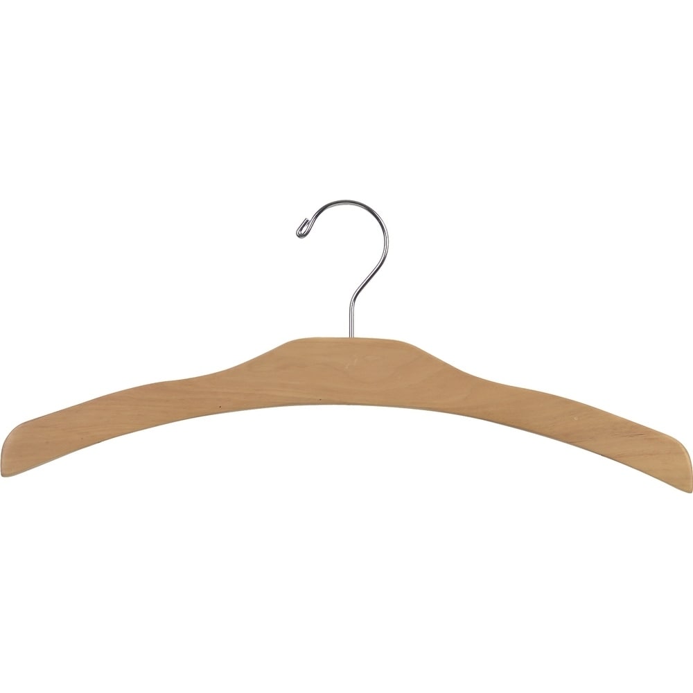 Whitmor Straight Wood Suit Hangers w/ Small Hook & Slack Bar Natural 100  Per Case Price Per Case