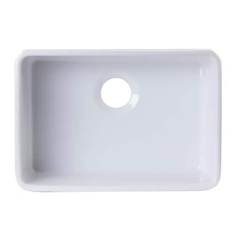 Alfi Brand Kitchen Sinks Online At Our Best Deals Alfi Brand Ab503um W 24 Inch White Single Bowl Fireclay Undermount Kitchen Sink