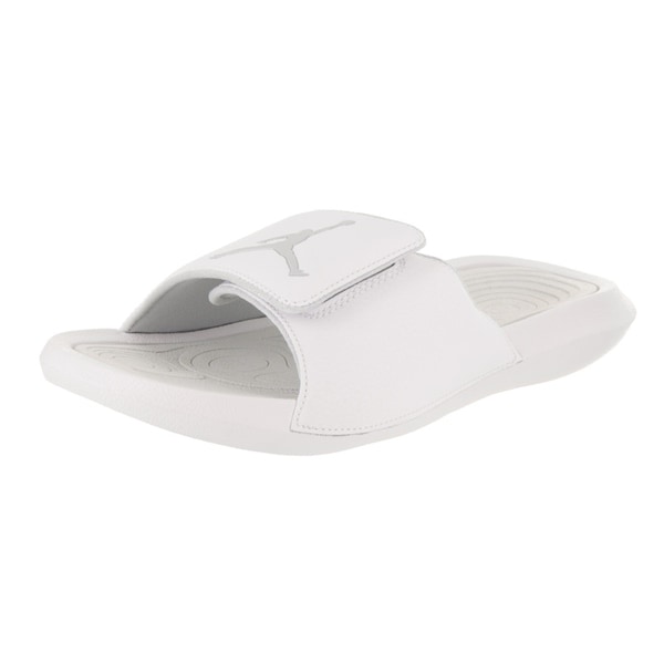 white jordan sandals mens