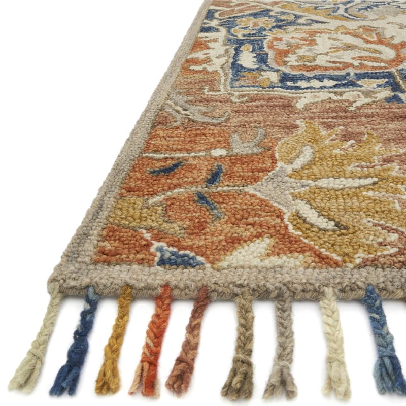 Alexander Home Sahara Rust Boho Hand-Hooked Wool Rug