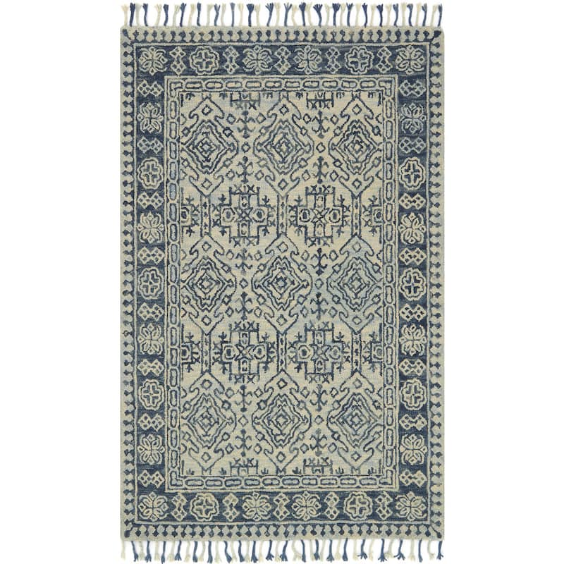 Alexander Home Sahara Mist Boho Hand-Hooked Wool Rug