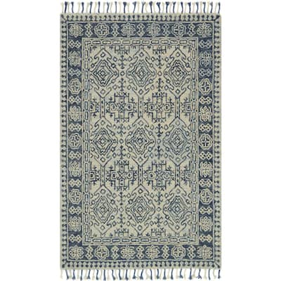 Alexander Home Sahara Mist Boho Hand-Hooked Wool Rug