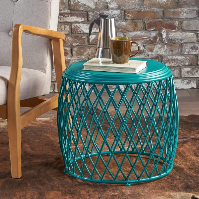 Bryony 19-inch Round Lattice Side Table by Christopher Knight Home