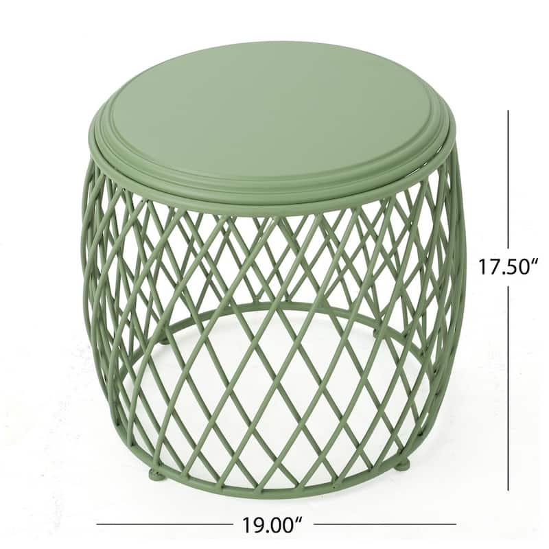 Bryony 19-inch Round Lattice Side Table by Christopher Knight Home