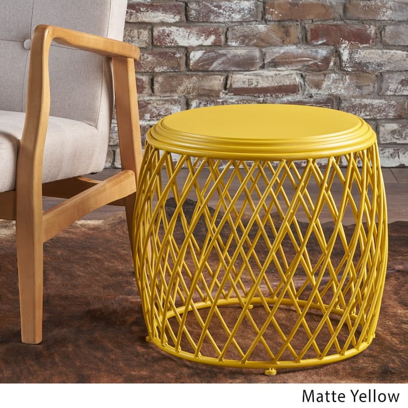 Bryony 19-inch Round Lattice Side Table by Christopher Knight Home