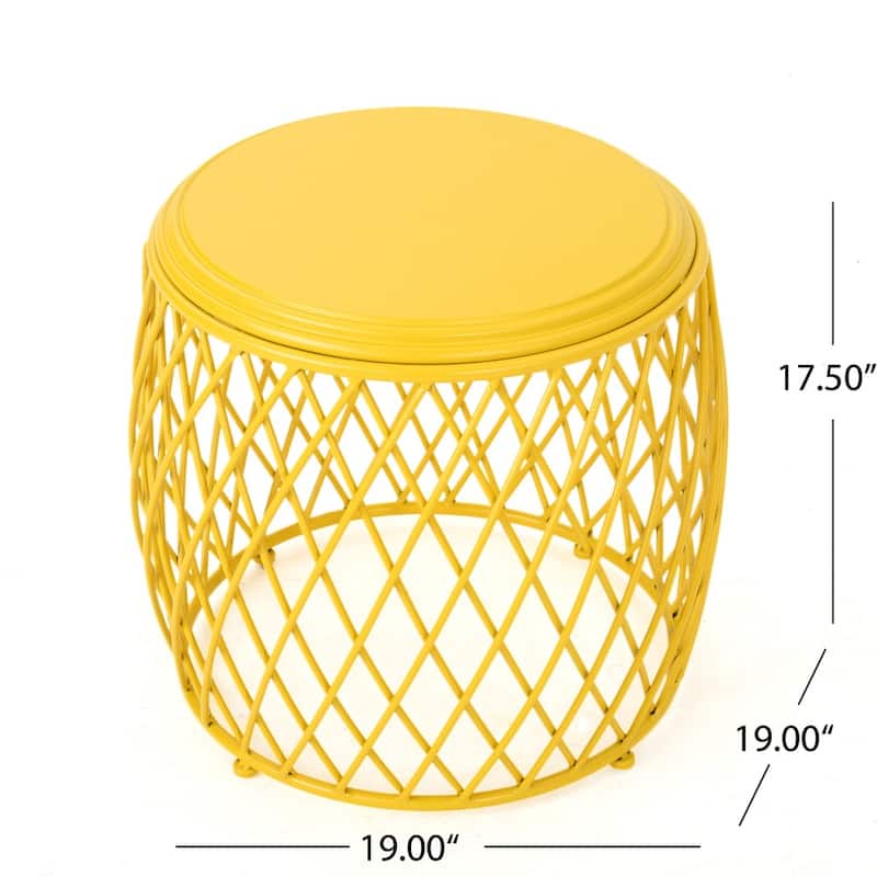 Bryony 19-inch Round Lattice Side Table by Christopher Knight Home