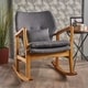 preview thumbnail 12 of 18, Benny Tufted Fabric Rocking Chair by Christopher Knight Home