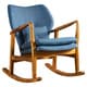 preview thumbnail 7 of 17, Benny Tufted Fabric Rocking Chair by Christopher Knight Home Blue