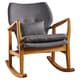 preview thumbnail 6 of 17, Benny Tufted Fabric Rocking Chair by Christopher Knight Home Charcoal