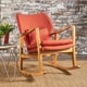 preview thumbnail 11 of 18, Benny Tufted Fabric Rocking Chair by Christopher Knight Home