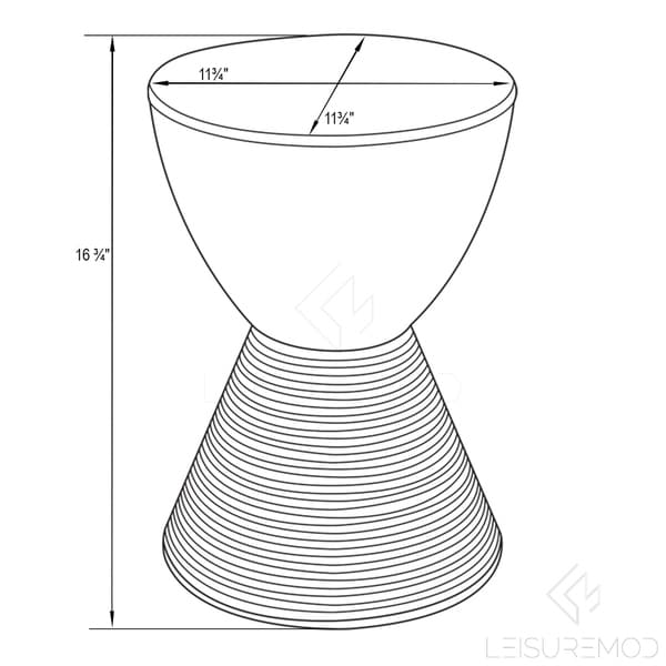 LeisureMod Modern Boyd Round Red Side Table