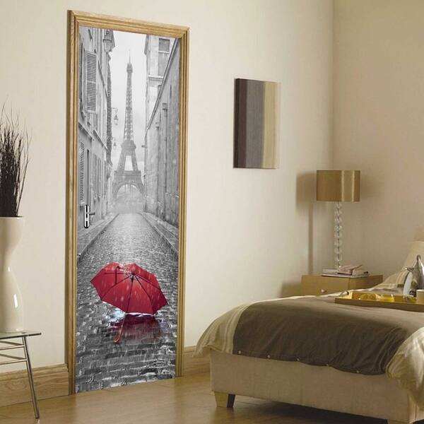 Shop 3d Eiffel Tower Door Wall Mural Wallpaper Removable Stickers
