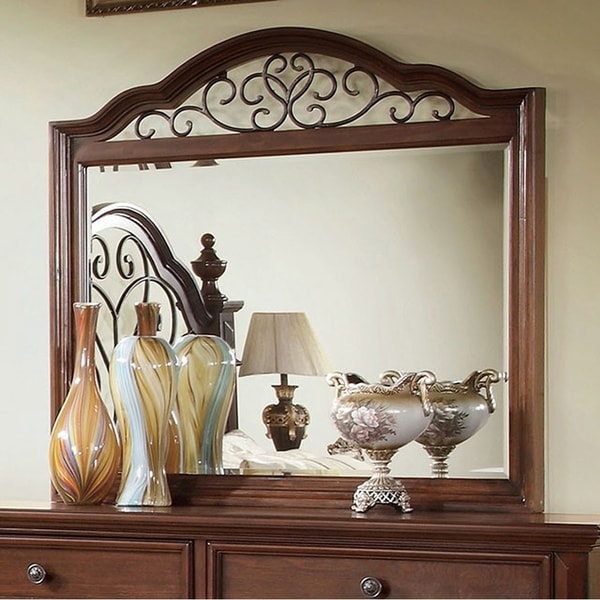 Landaluce Antique Dark Oak Floral Metal Design