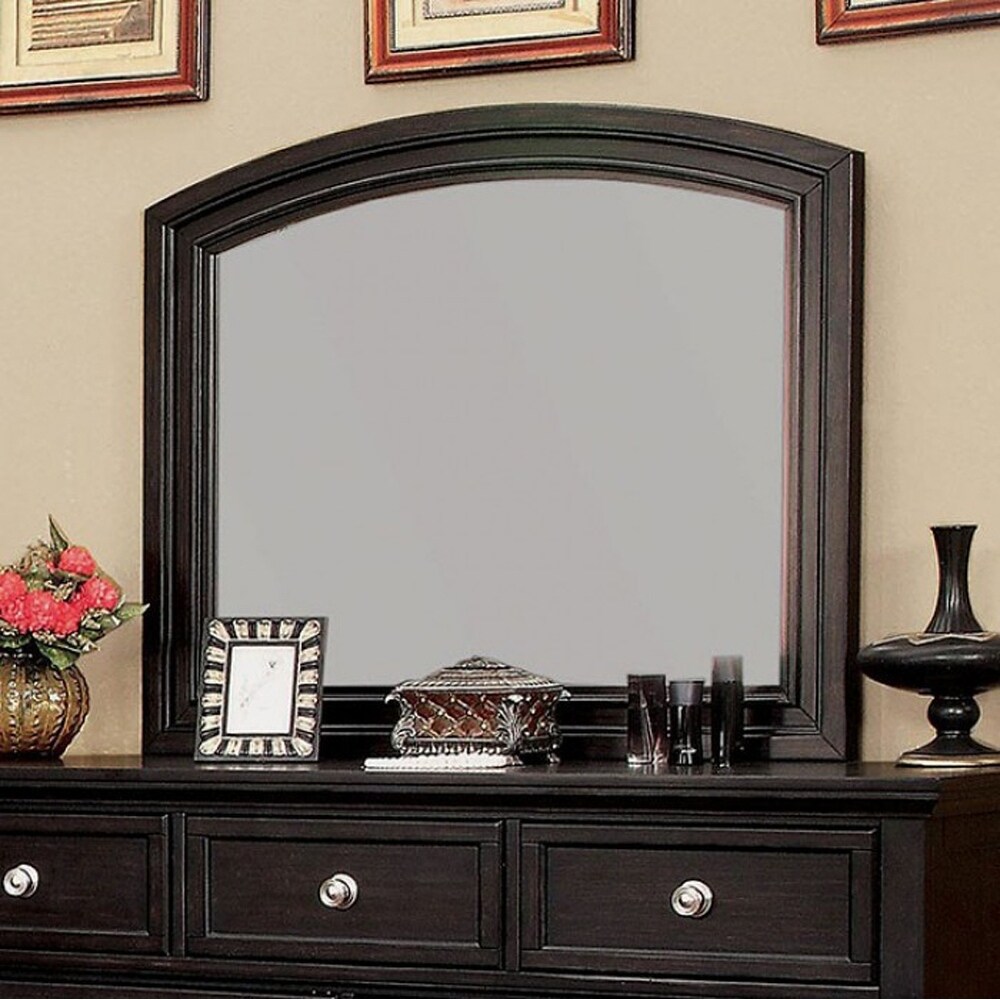 Shop Argusville Transitional Style Espresso Mirror Free Shipping