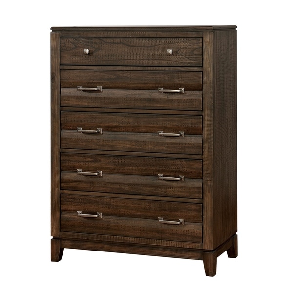 Cekel Contemporary Walnut 5-drawer Chest by FOA